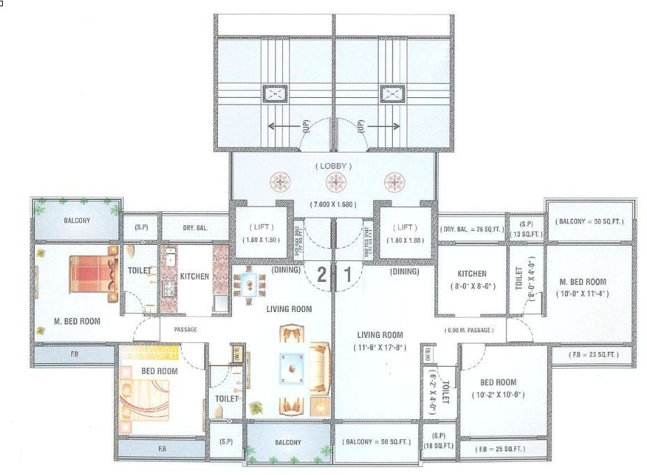 Usha Height flat for rent - Image 4