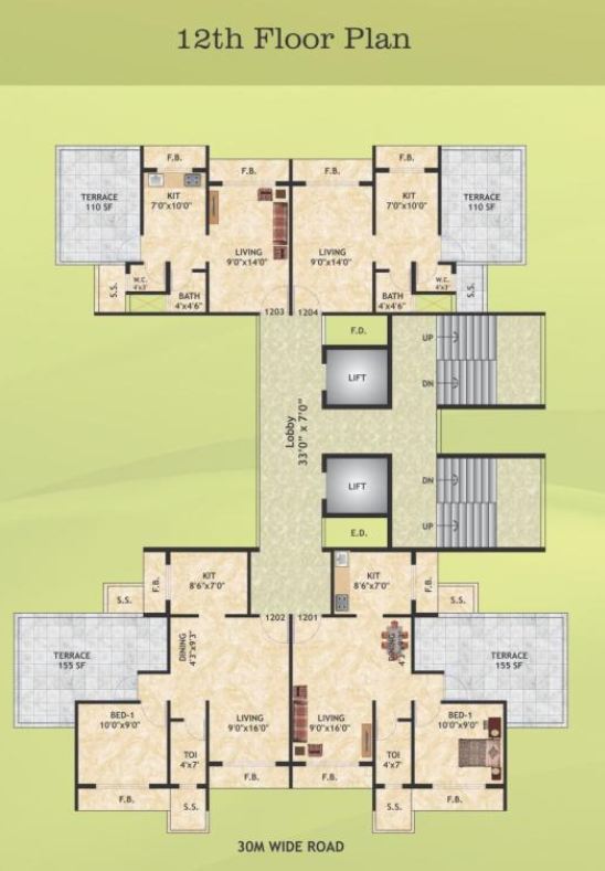 Krishna Tower flat for rent - Image 2
