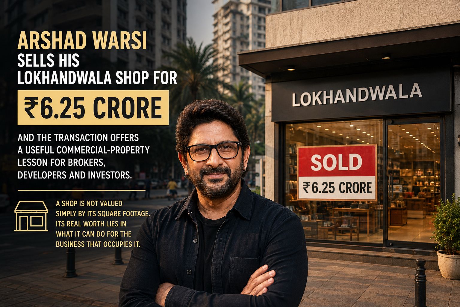 Arshad Warsi Sells Andheri West Shop in ₹6.25 Crore Deal