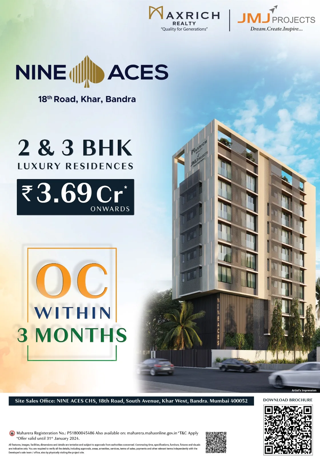 Nine Aces, 18th Rd, Khar West — Sold Out photo