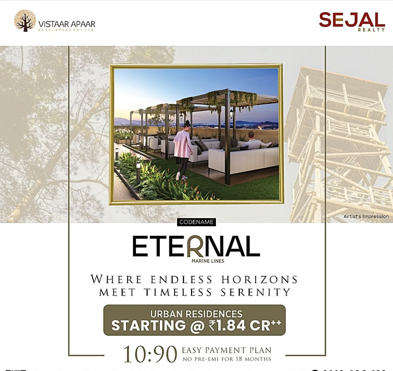 Sejal Aquarius, Opp Suryam Heights,Dadiseth Agiyari Lane, Marine Lines — Under Construction photo