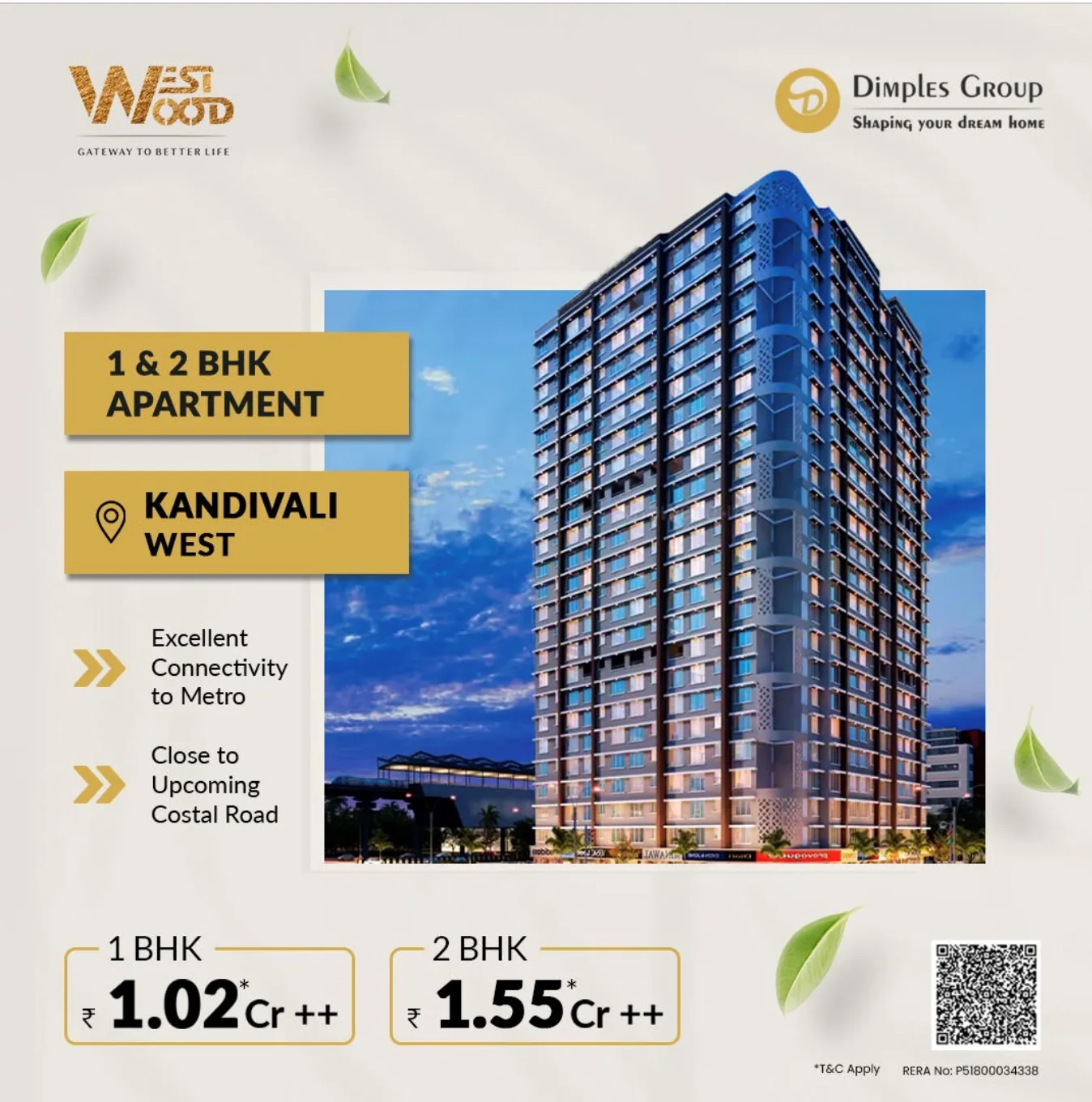 Westwood, M.G. road, off Link Road, Lane next to Croma Showroom at 73 East, Kandivali West — Under Construction photo