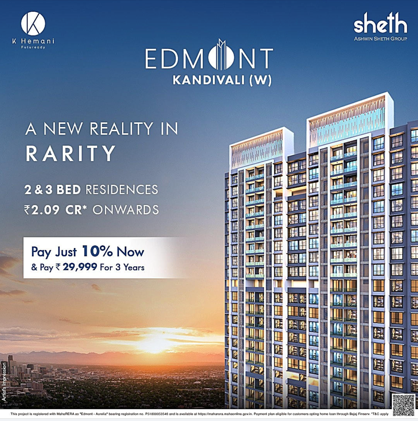 3 BHK Sheth Edmont in Kandivali West