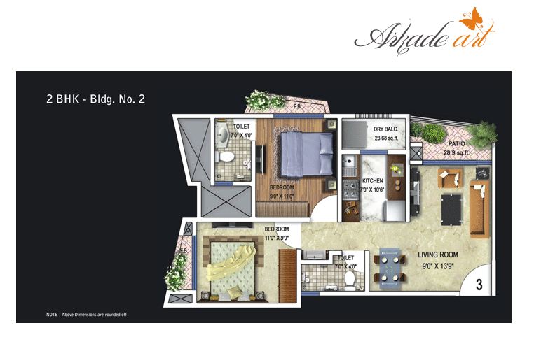 2 in Arkade Art for rent