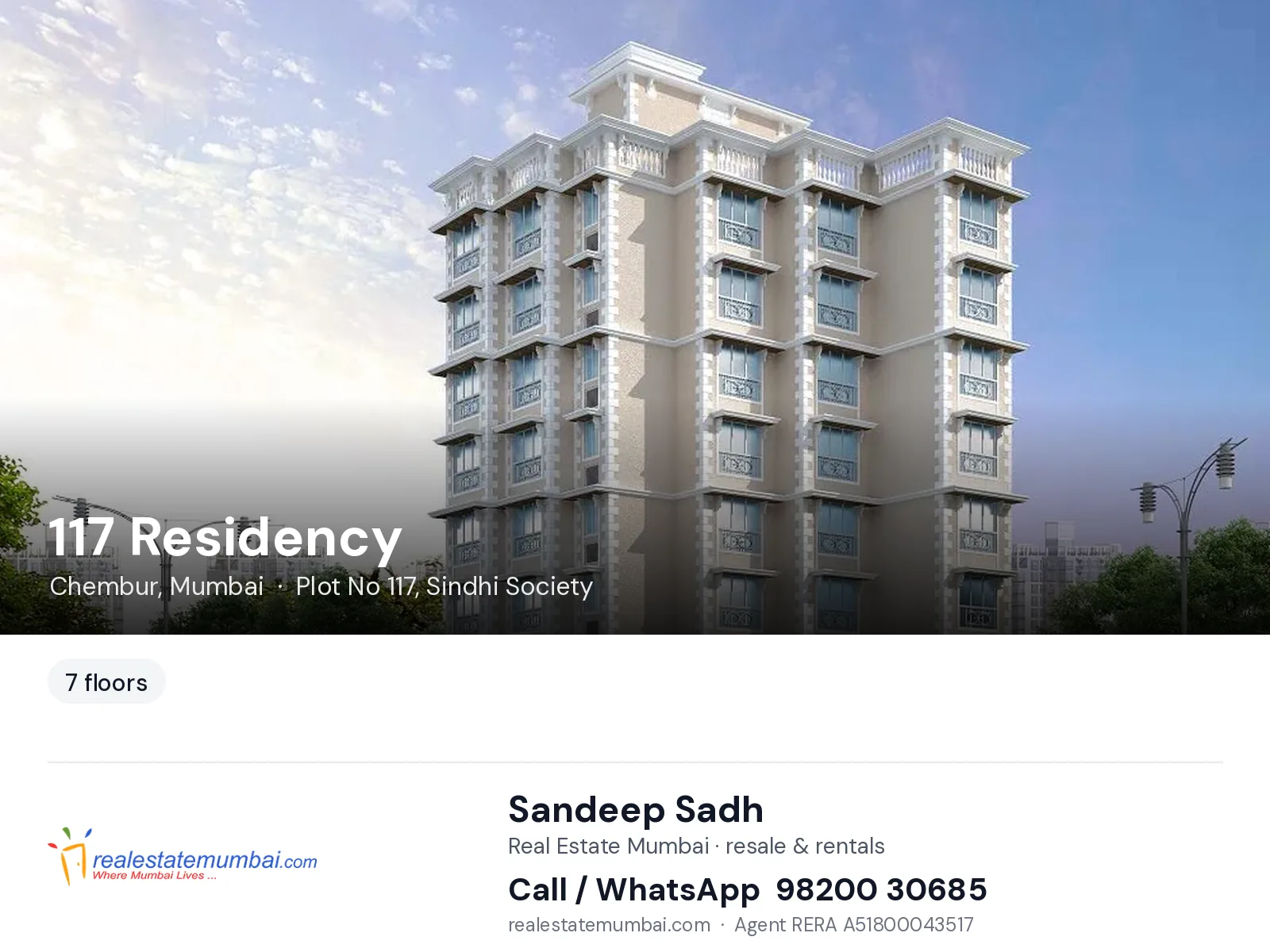 117 Residency, Chembur, Mumbai — flats | Real Estate Mumbai, Sandeep Sadh 98200 30685
