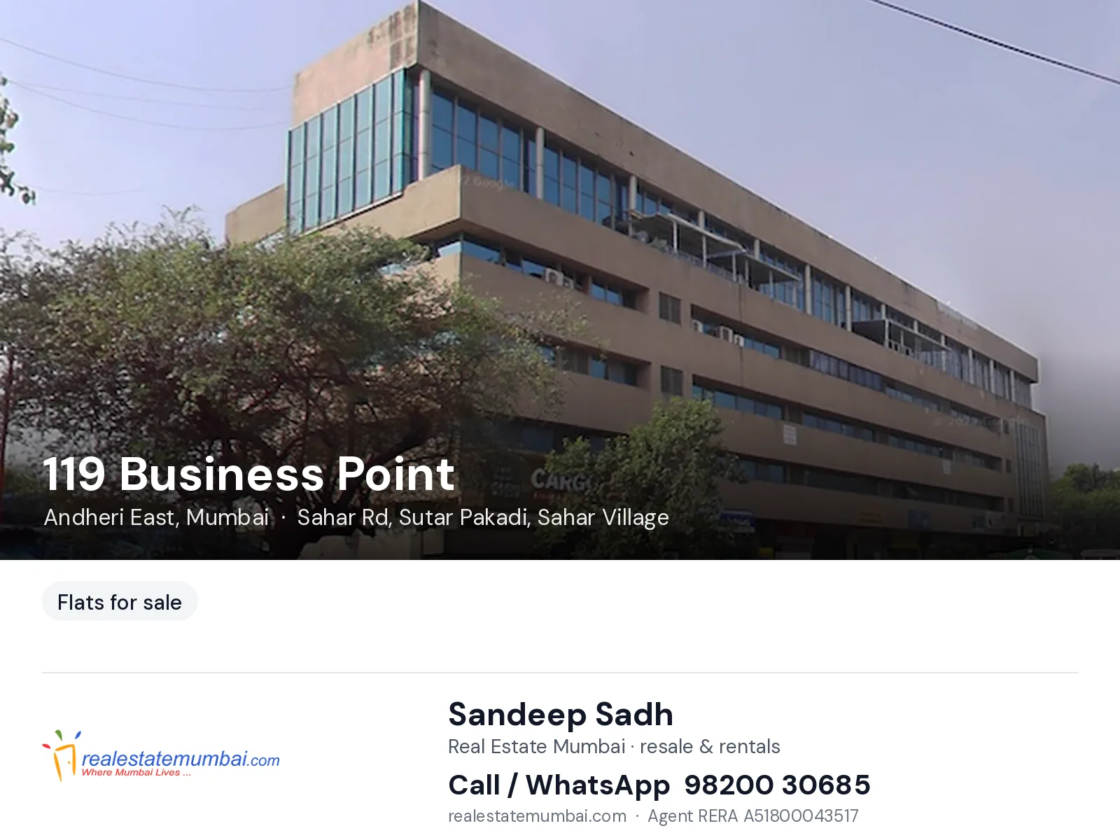 119 Business Point, Andheri East, Mumbai — flats for sale | Real Estate Mumbai, Sandeep Sadh 98200 30685