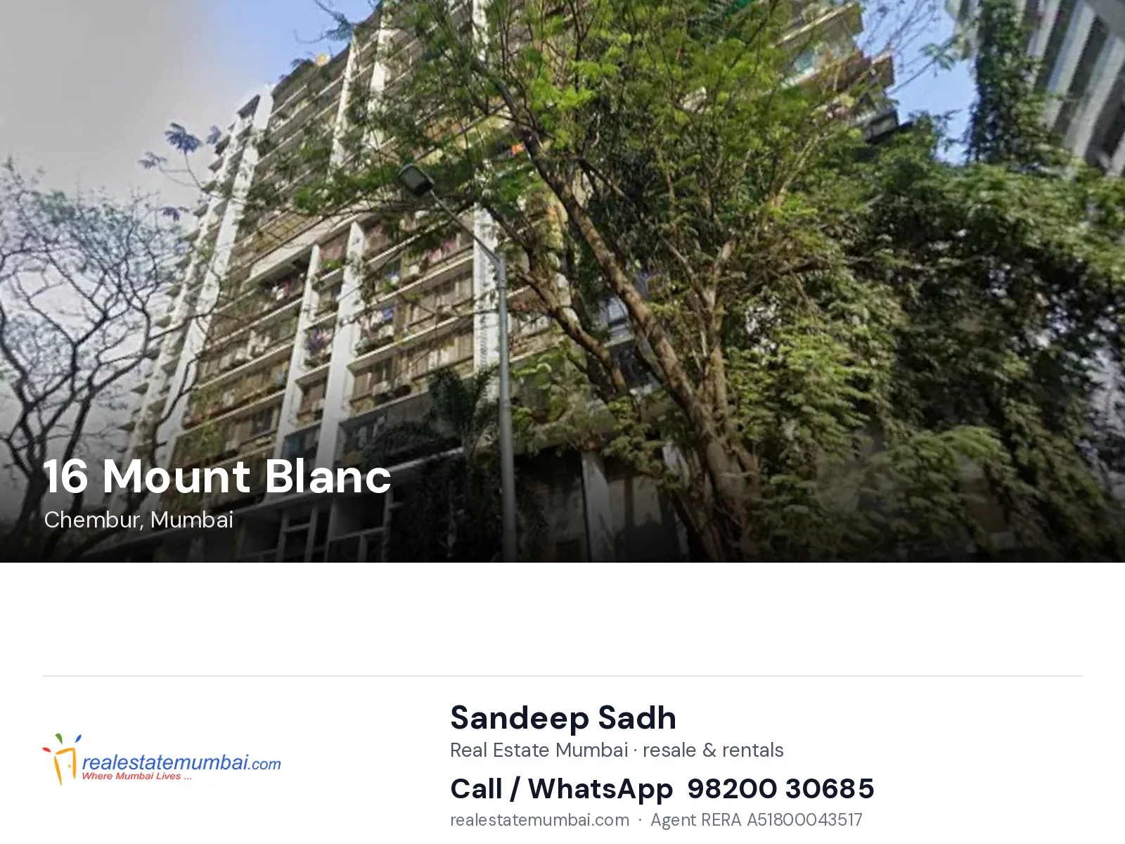 16 Mount Blanc, Chembur, Mumbai — flats | Real Estate Mumbai, Sandeep Sadh 98200 30685
