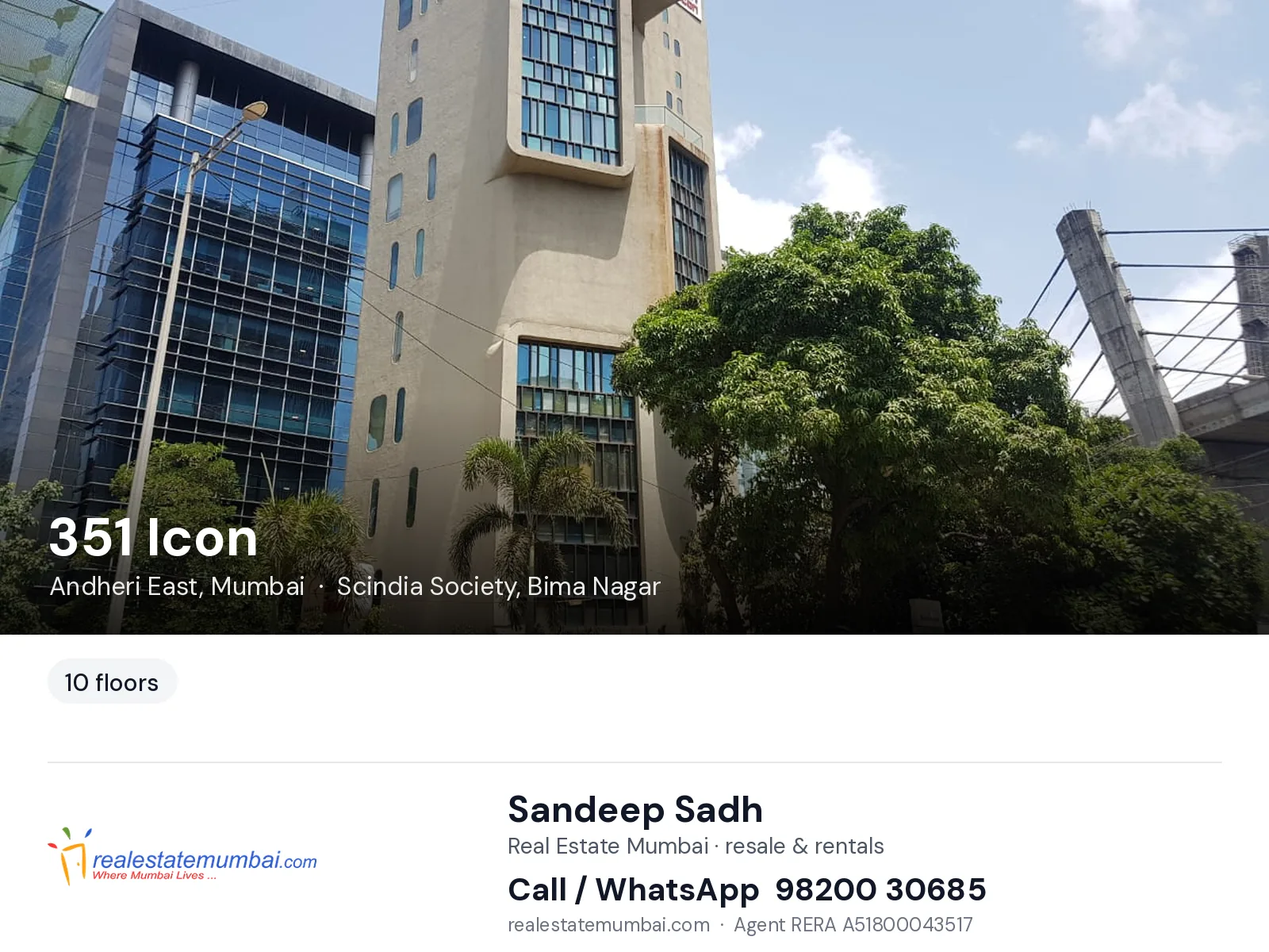 351 Icon, Andheri East, Mumbai — flats | Real Estate Mumbai, Sandeep Sadh 98200 30685