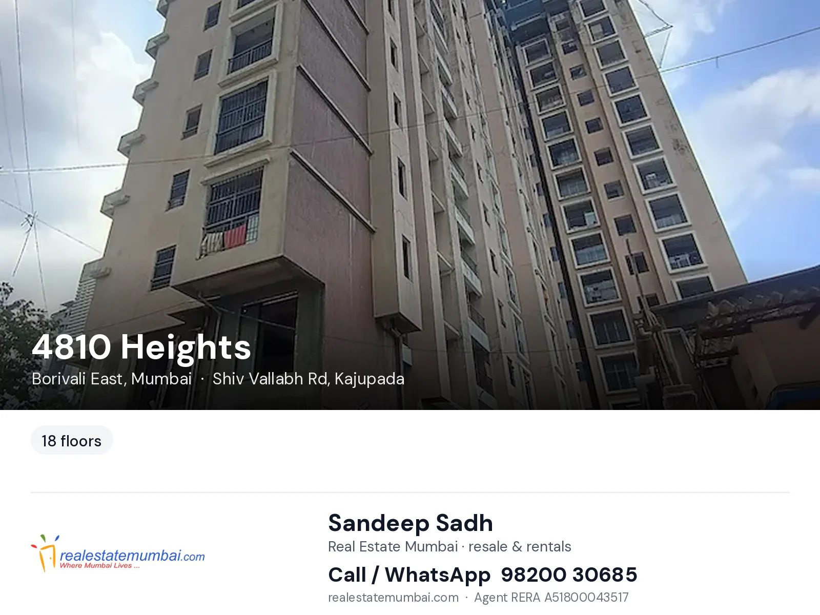 4810 Heights, Borivali East, Mumbai — flats | Real Estate Mumbai, Sandeep Sadh 98200 30685