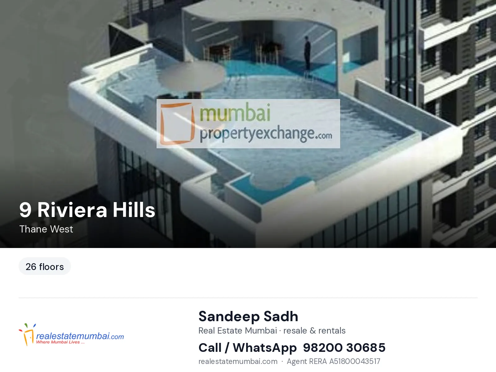 9 Riviera Hills, Thane West — flats | Real Estate Mumbai, Sandeep Sadh 98200 30685