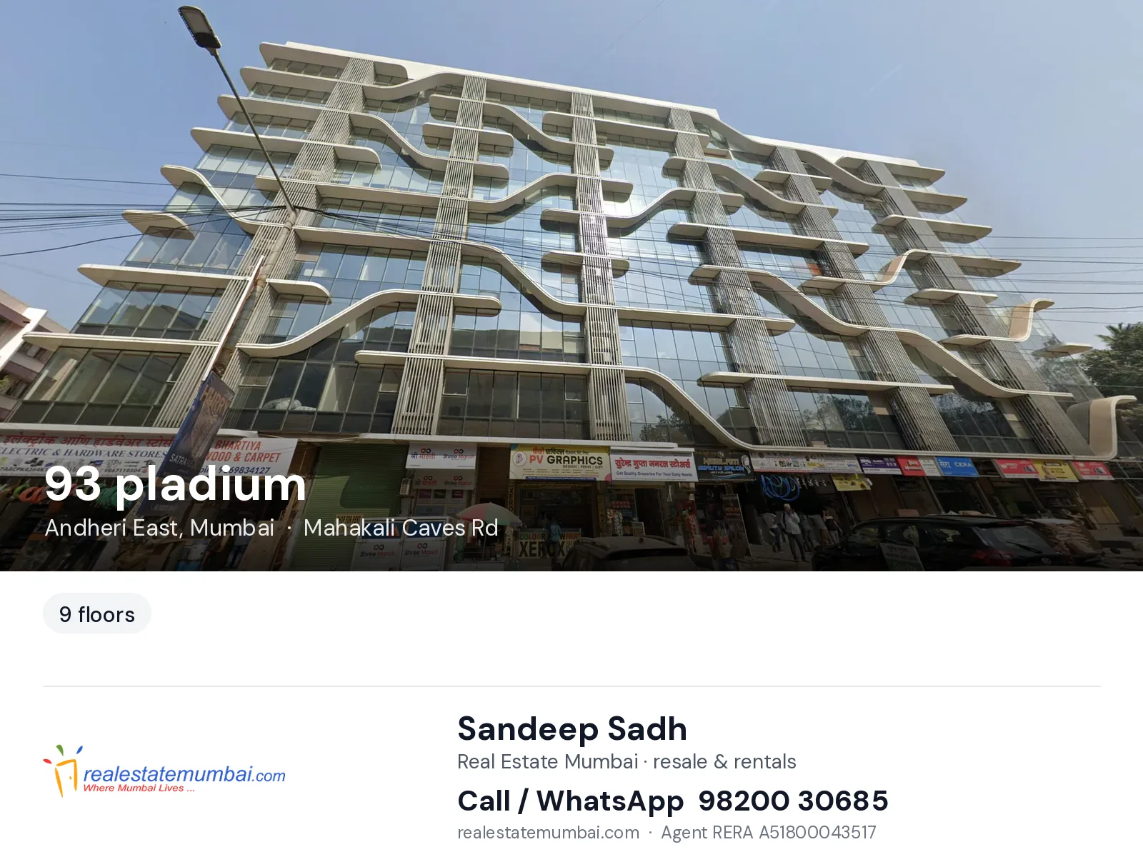 93 pladium, Andheri East, Mumbai — flats | Real Estate Mumbai, Sandeep Sadh 98200 30685
