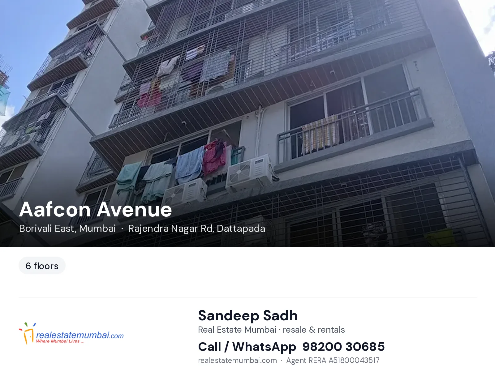 Aafcon Avenue, Borivali East, Mumbai — flats | Real Estate Mumbai, Sandeep Sadh 98200 30685