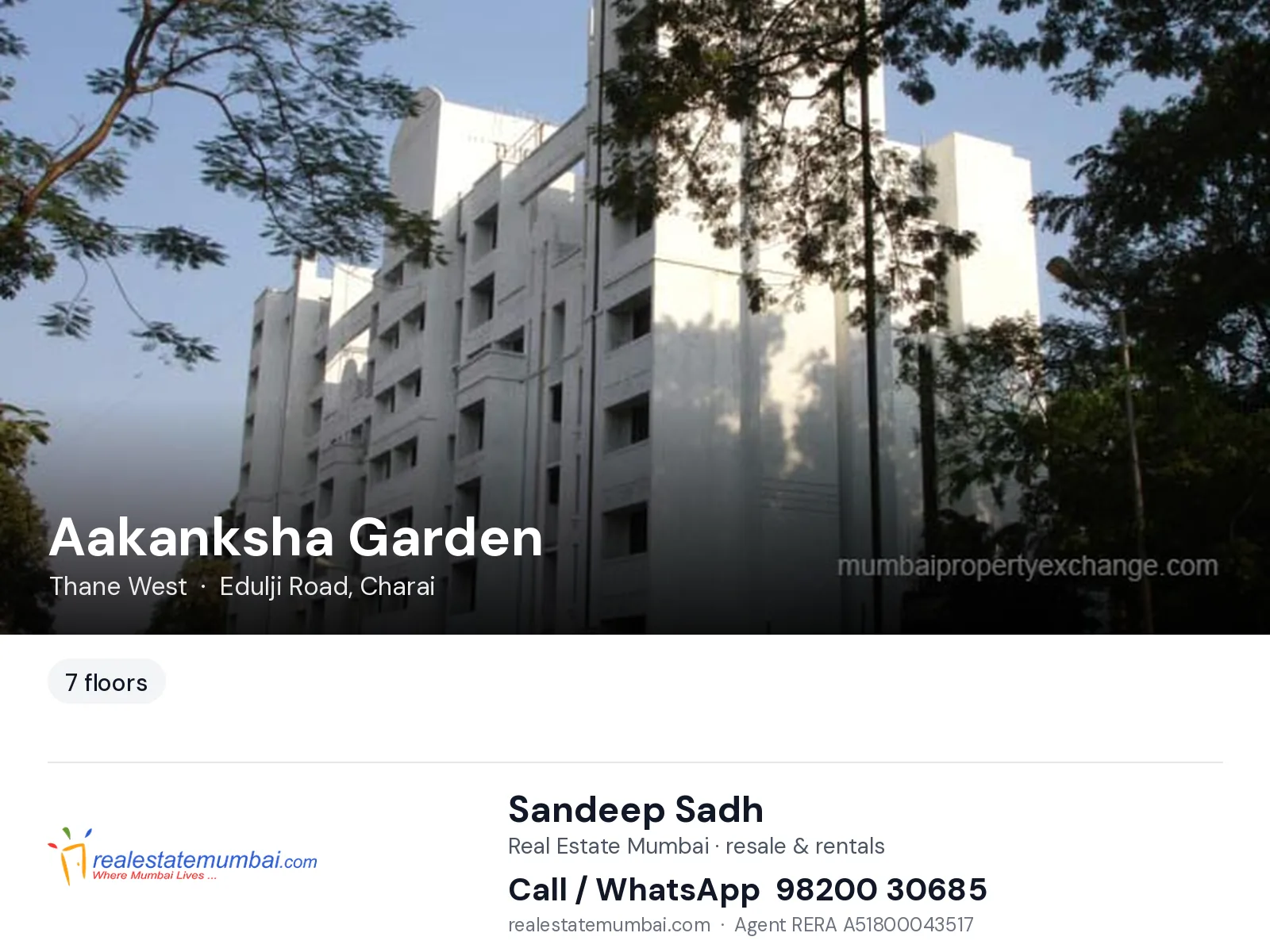 Aakanksha Garden, Thane West — flats | Real Estate Mumbai, Sandeep Sadh 98200 30685