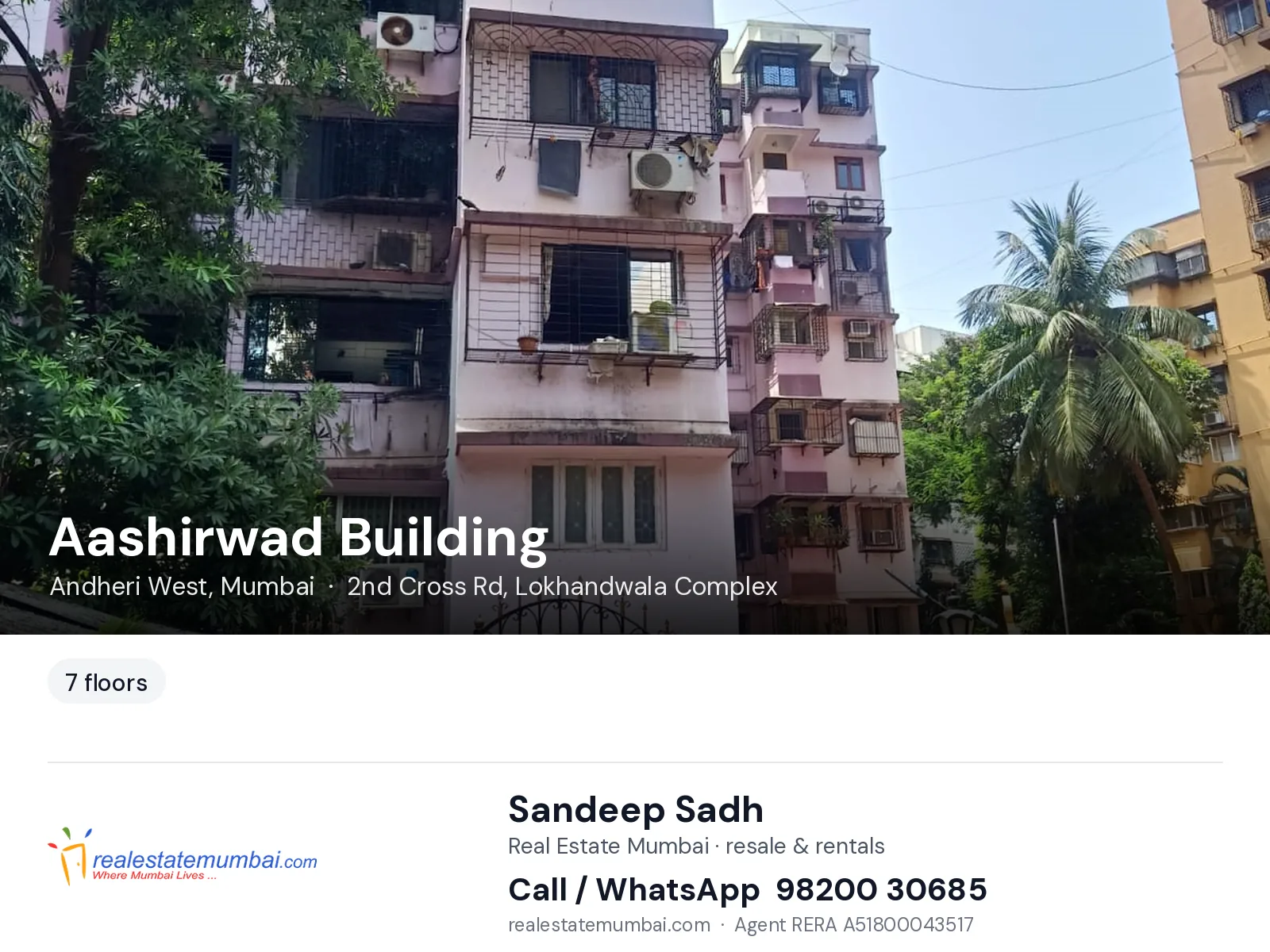 Aashirwad Building, Andheri West, Mumbai — flats | Real Estate Mumbai, Sandeep Sadh 98200 30685