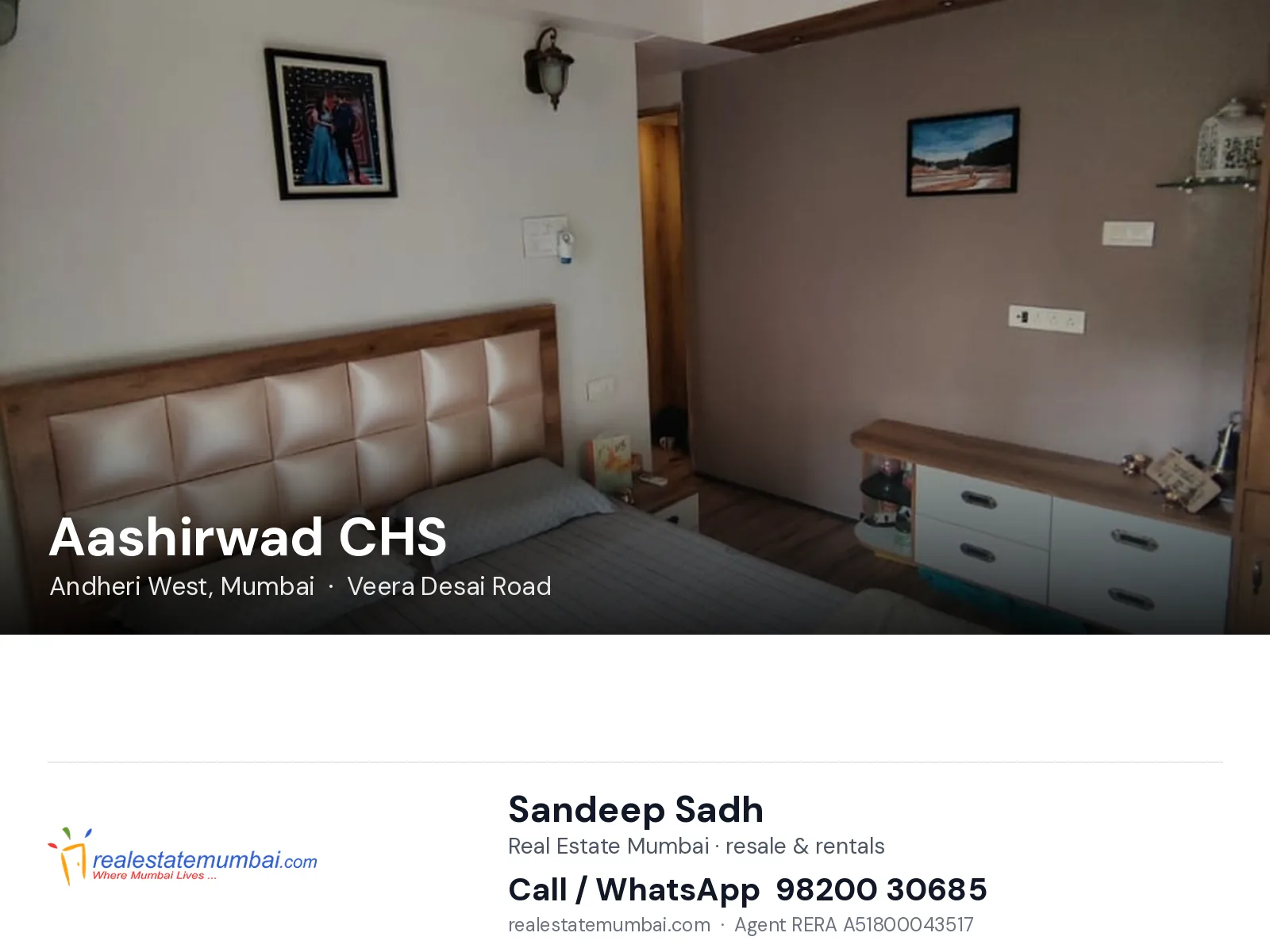 Aashirwad CHS, Andheri West, Mumbai — flats | Real Estate Mumbai, Sandeep Sadh 98200 30685