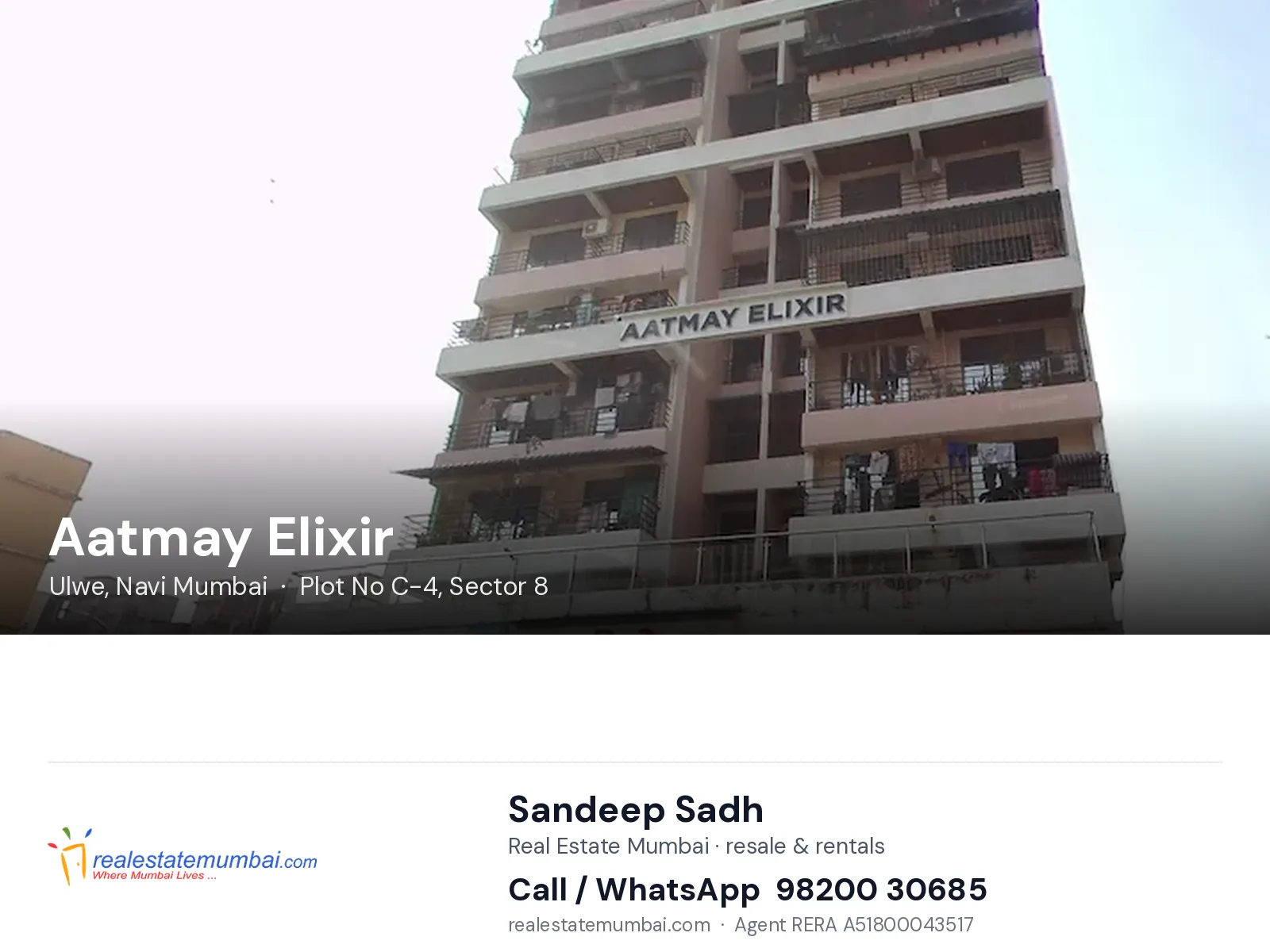 Aatmay Elixir, Ulwe, Navi Mumbai — flats | Real Estate Mumbai, Sandeep Sadh 98200 30685