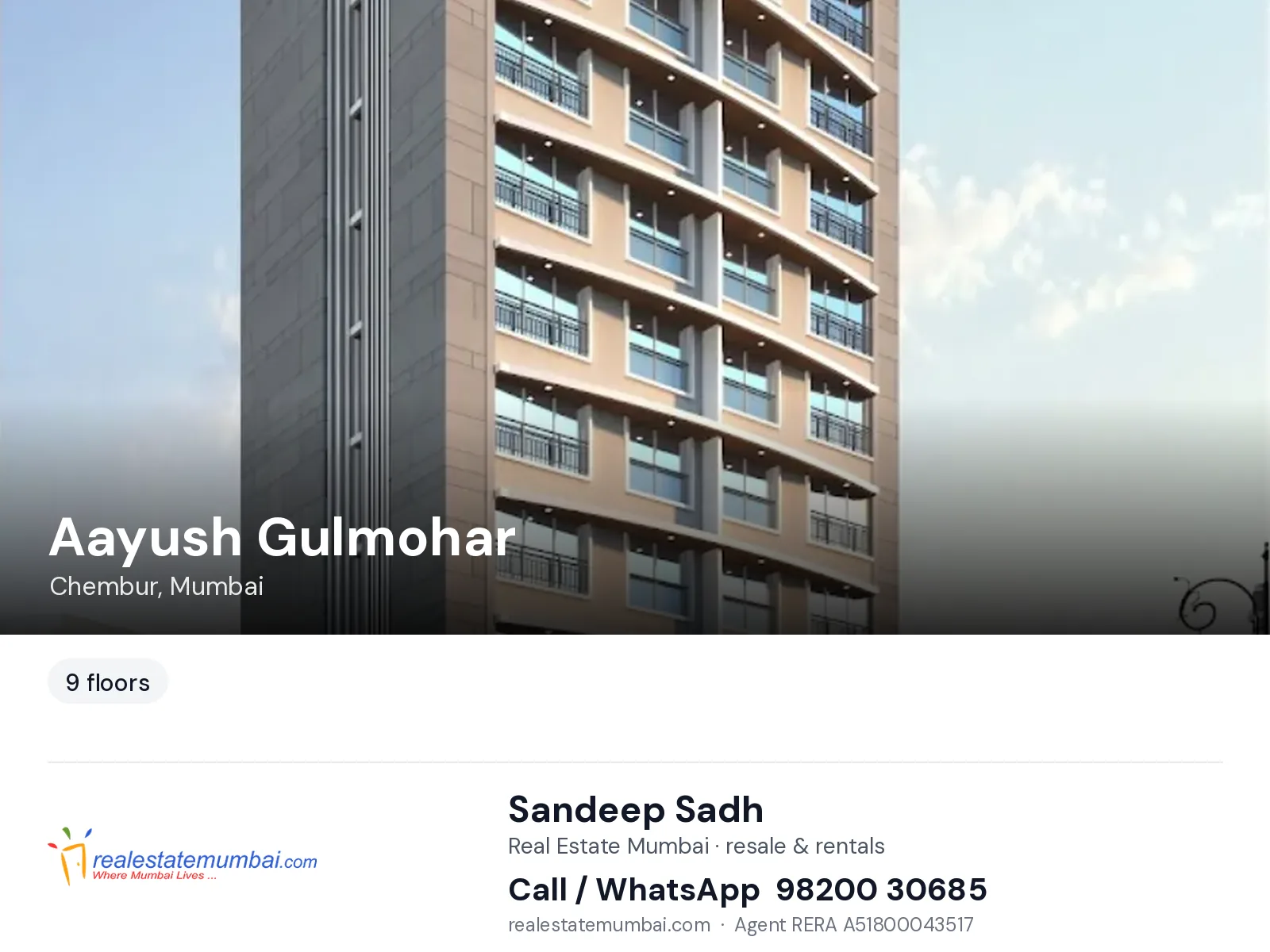 Aayush Gulmohar, Chembur, Mumbai — flats | Real Estate Mumbai, Sandeep Sadh 98200 30685