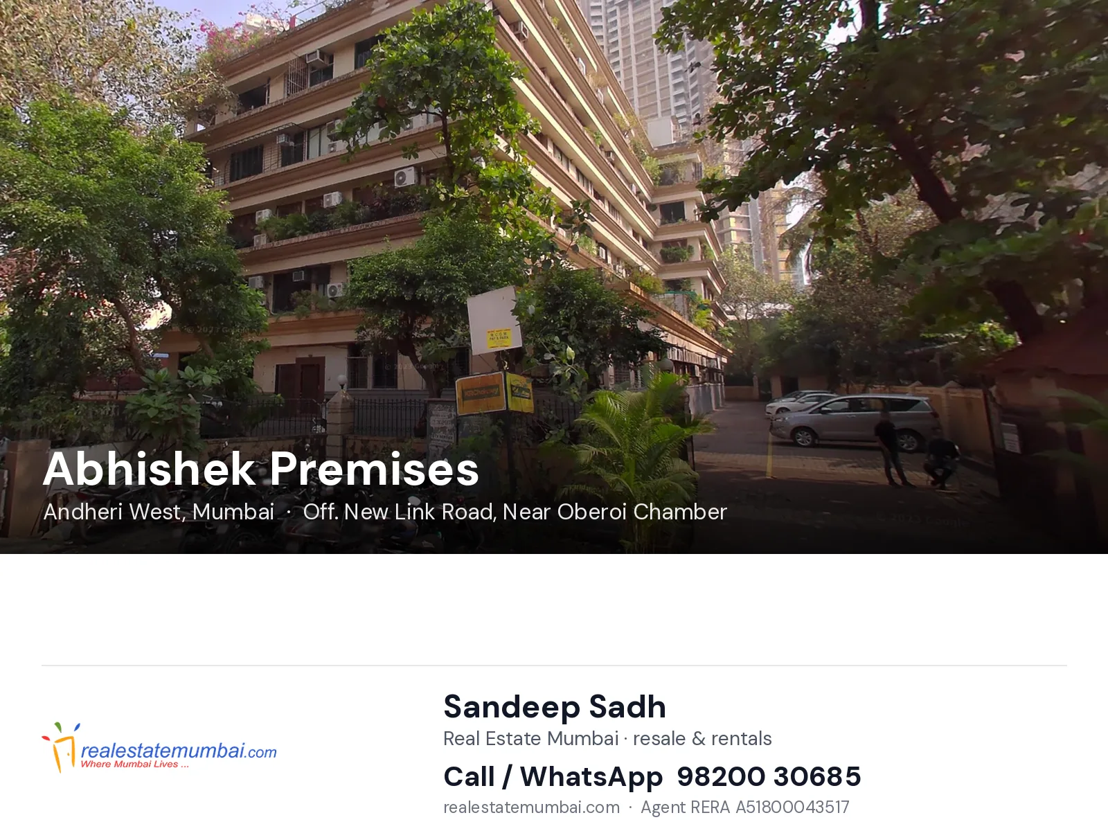 Abhishek Premises, Andheri West, Mumbai — flats | Real Estate Mumbai, Sandeep Sadh 98200 30685