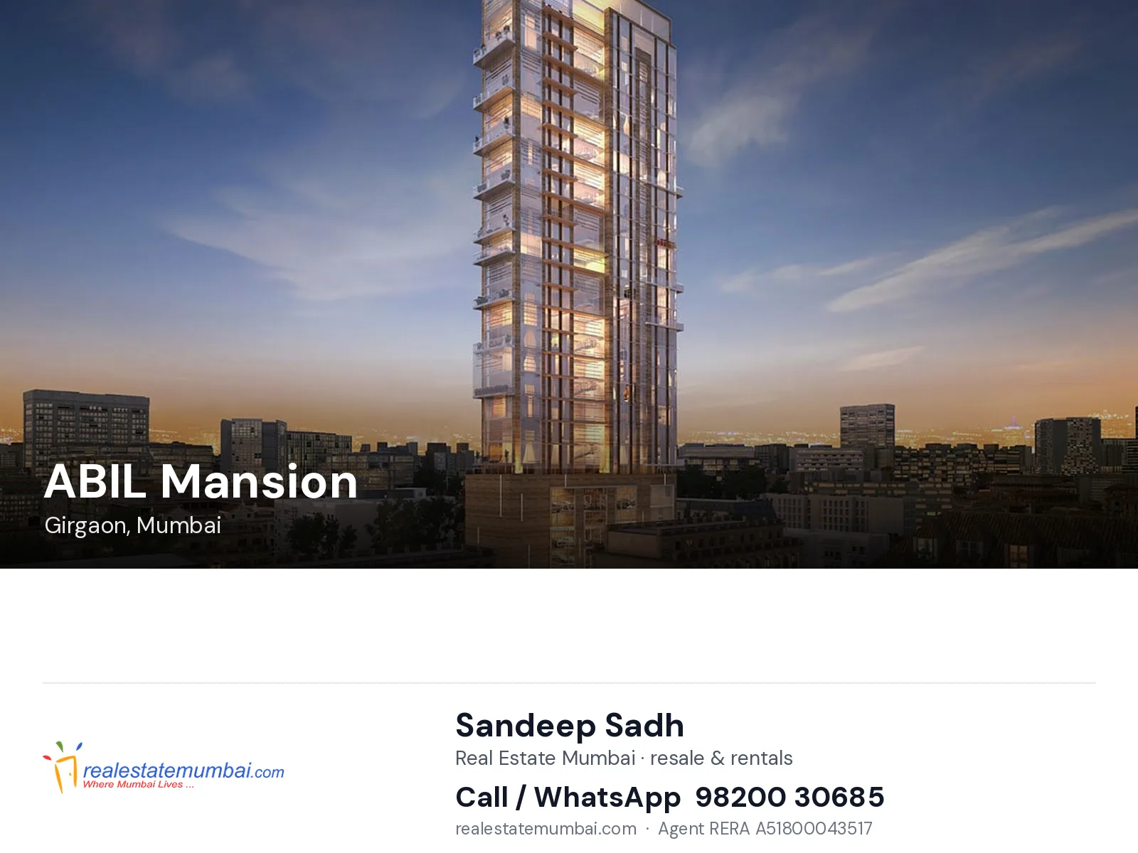 ABIL Mansion, Girgaon, Mumbai — flats | Real Estate Mumbai, Sandeep Sadh 98200 30685