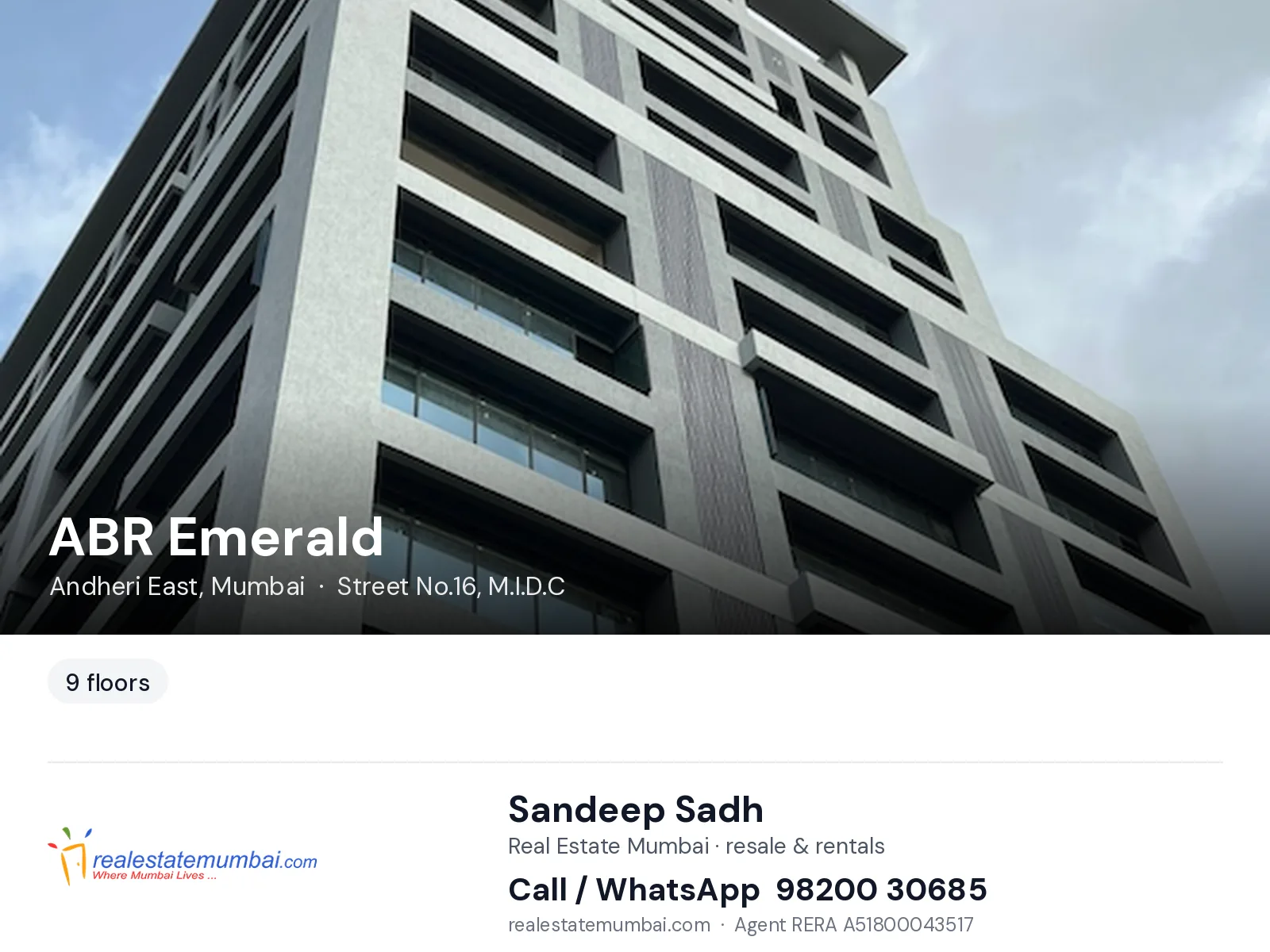 ABR Emerald, Andheri East, Mumbai — flats | Real Estate Mumbai, Sandeep Sadh 98200 30685