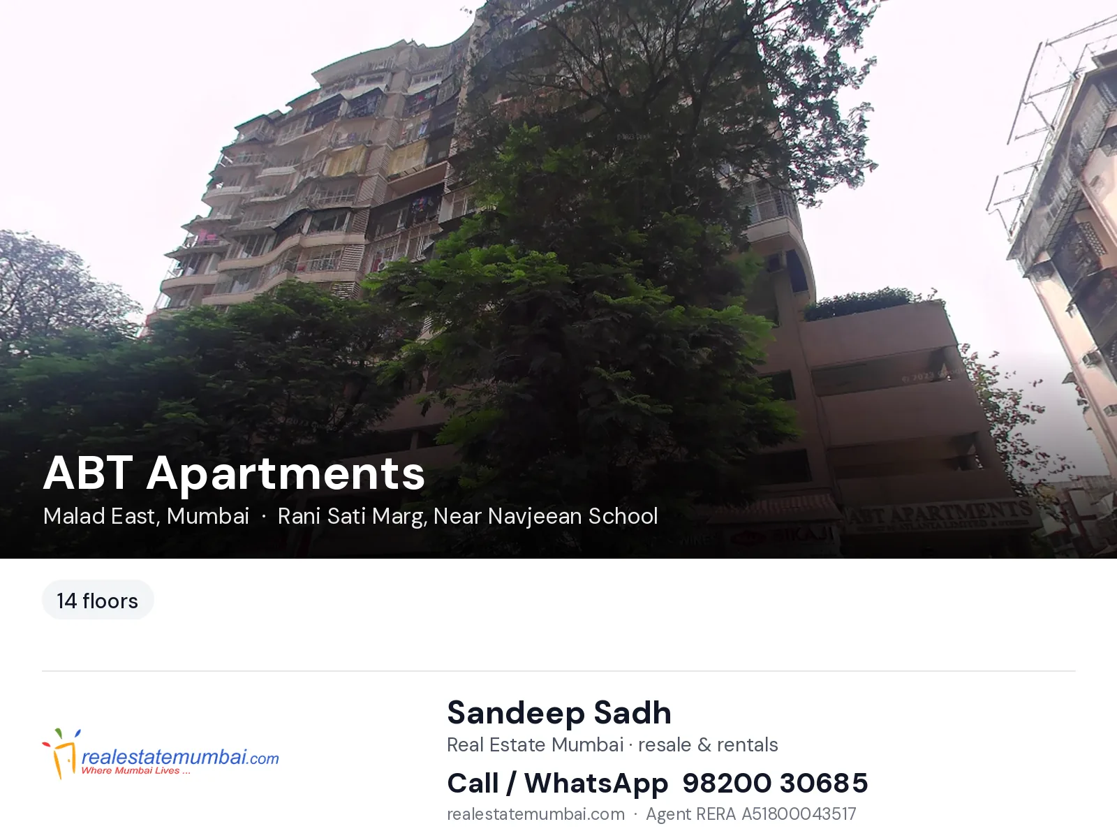 ABT Apartments, Malad East, Mumbai — flats | Real Estate Mumbai, Sandeep Sadh 98200 30685