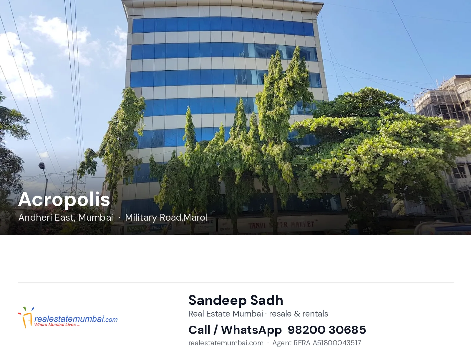 Acropolis, Andheri East, Mumbai — flats | Real Estate Mumbai, Sandeep Sadh 98200 30685