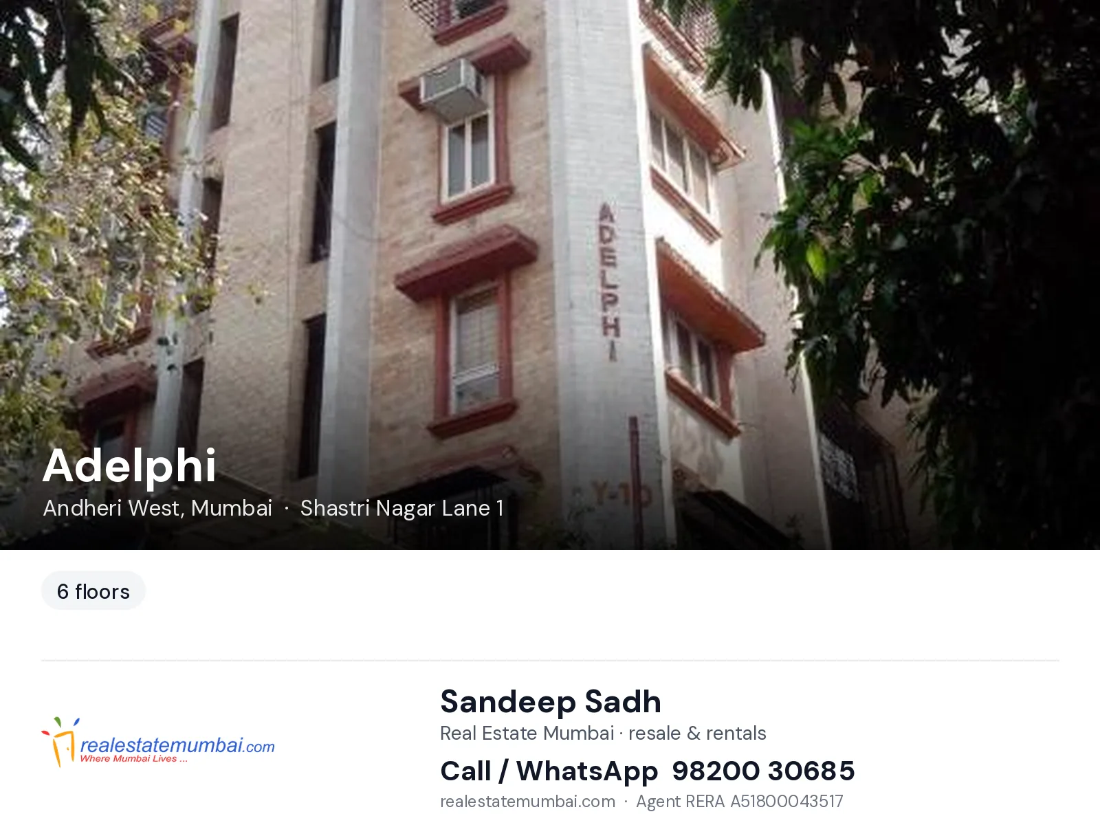 Adelphi, Andheri West, Mumbai — flats | Real Estate Mumbai, Sandeep Sadh 98200 30685