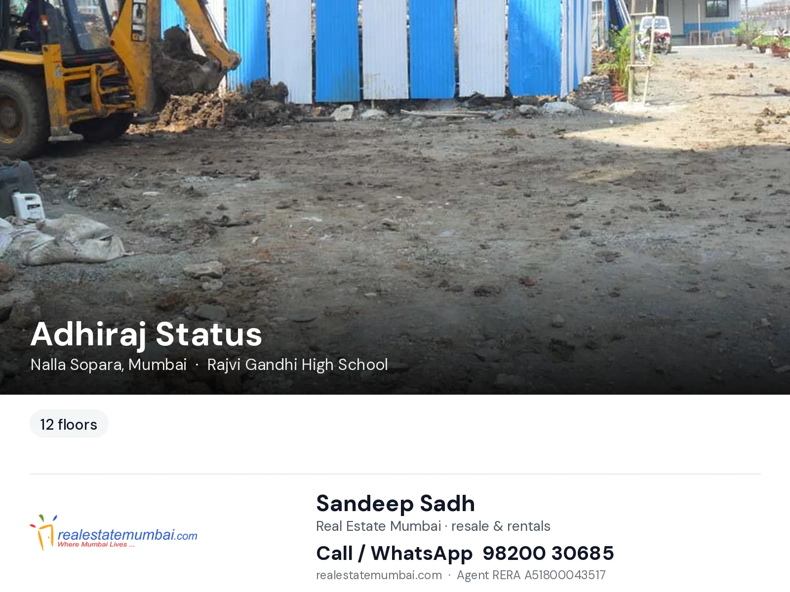 Adhiraj Status, Nalla Sopara, Mumbai — flats | Real Estate Mumbai, Sandeep Sadh 98200 30685