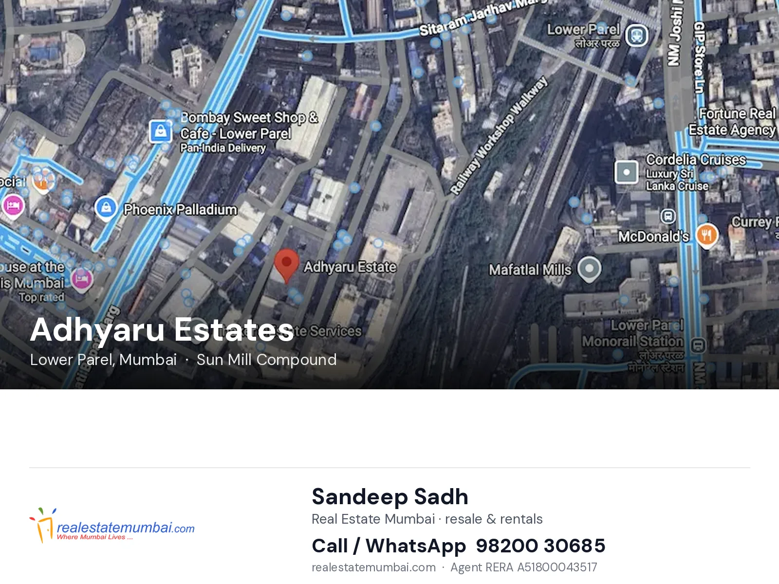 Adhyaru Estates, Lower Parel, Mumbai — flats | Real Estate Mumbai, Sandeep Sadh 98200 30685