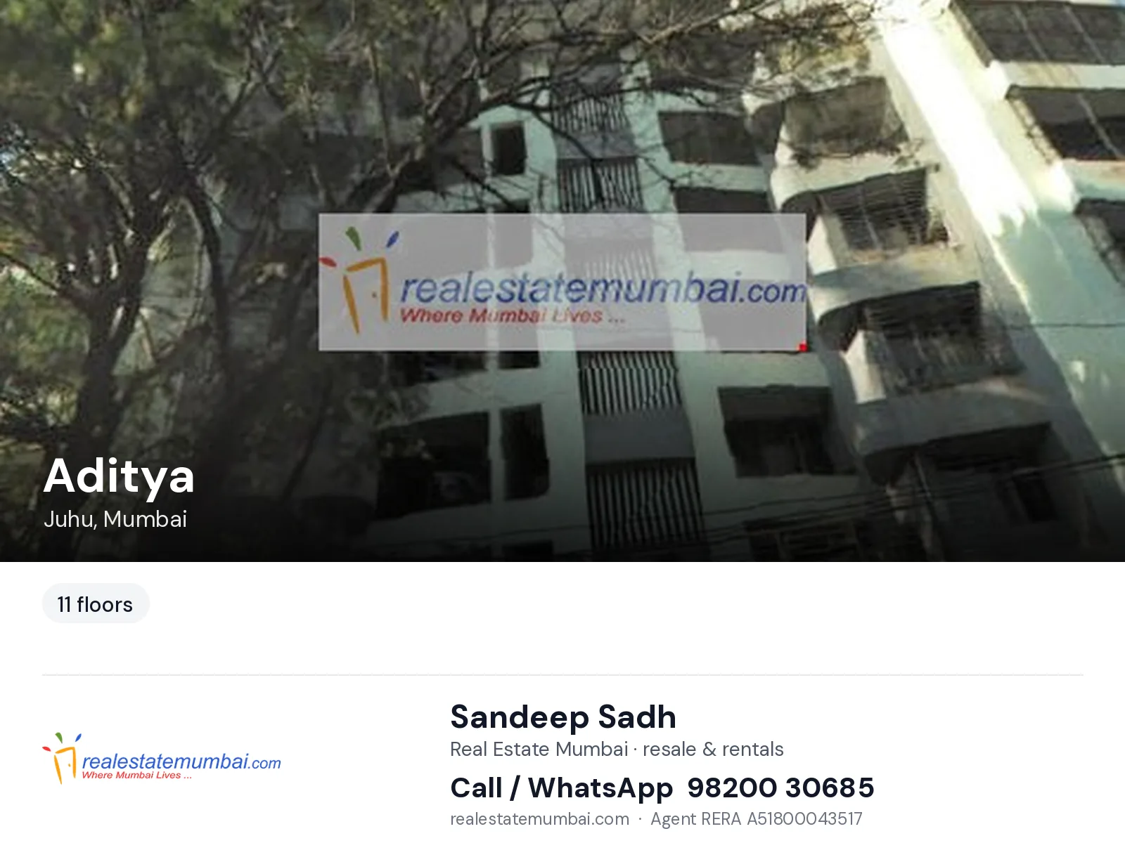 Aditya, Juhu, Mumbai — flats | Real Estate Mumbai, Sandeep Sadh 98200 30685