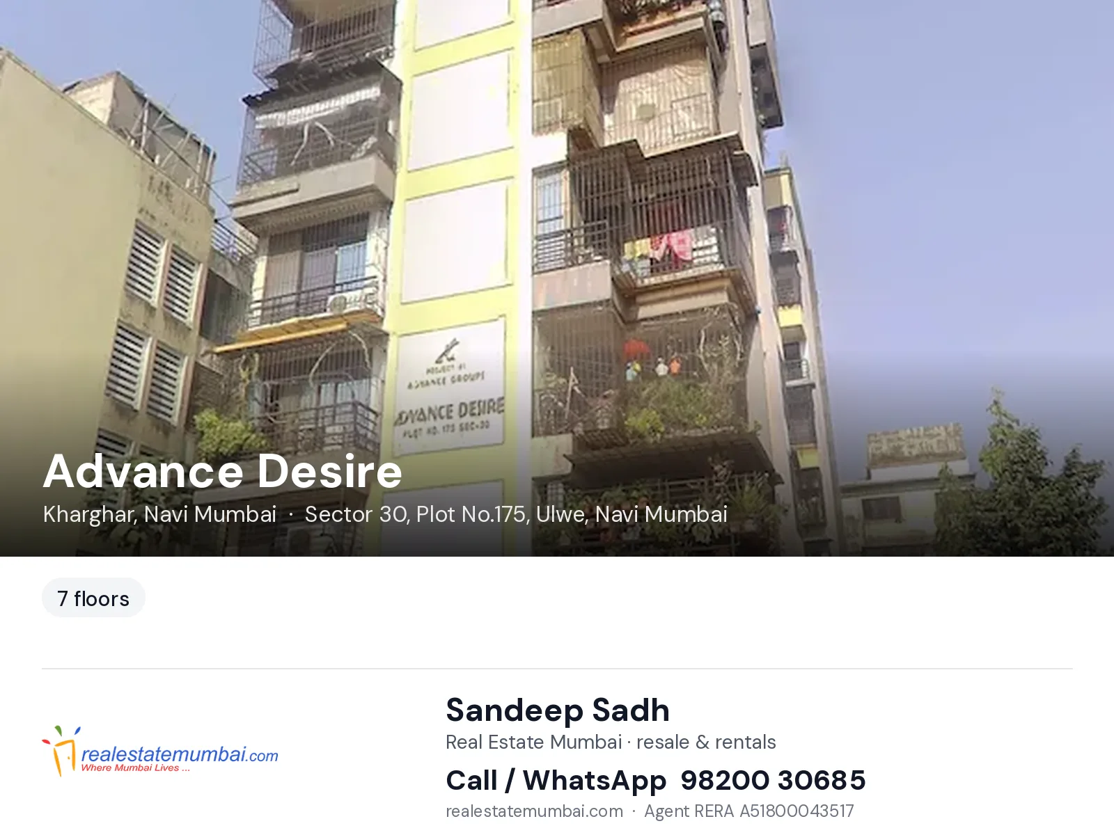 Advance Desire, Kharghar, Navi Mumbai — flats | Real Estate Mumbai, Sandeep Sadh 98200 30685