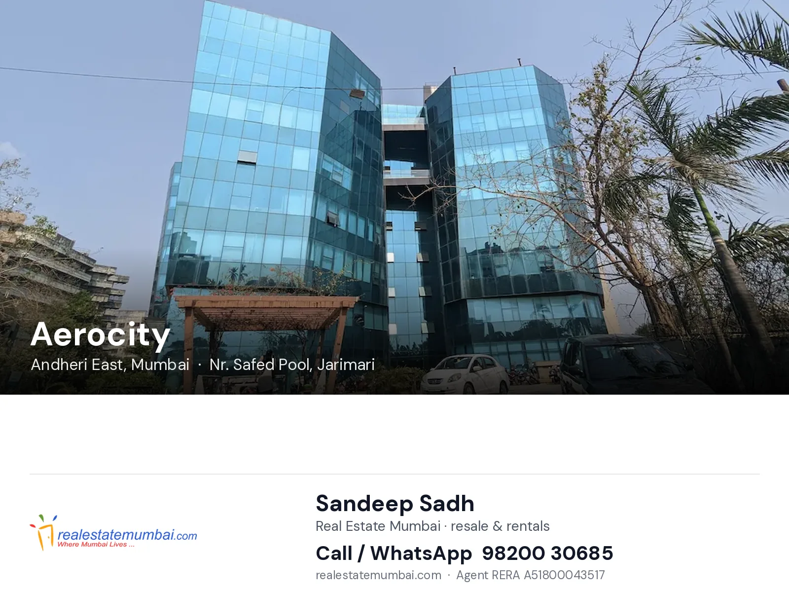 Aerocity, Andheri East, Mumbai — flats | Real Estate Mumbai, Sandeep Sadh 98200 30685