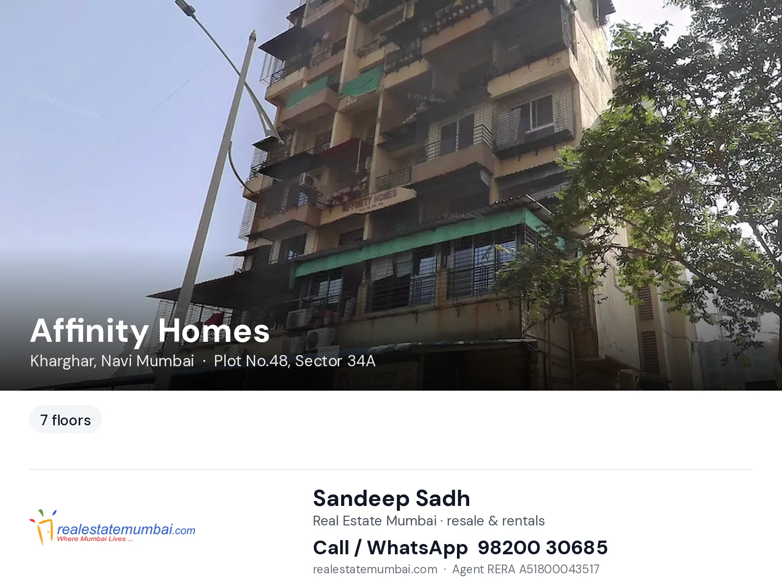 Affinity Homes, Kharghar, Navi Mumbai — flats | Real Estate Mumbai, Sandeep Sadh 98200 30685
