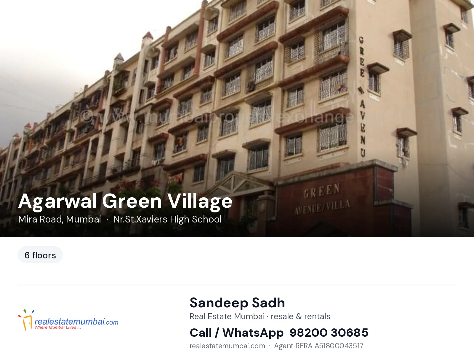 Agarwal Green Village, Mira Road, Mumbai — flats | Real Estate Mumbai, Sandeep Sadh 98200 30685