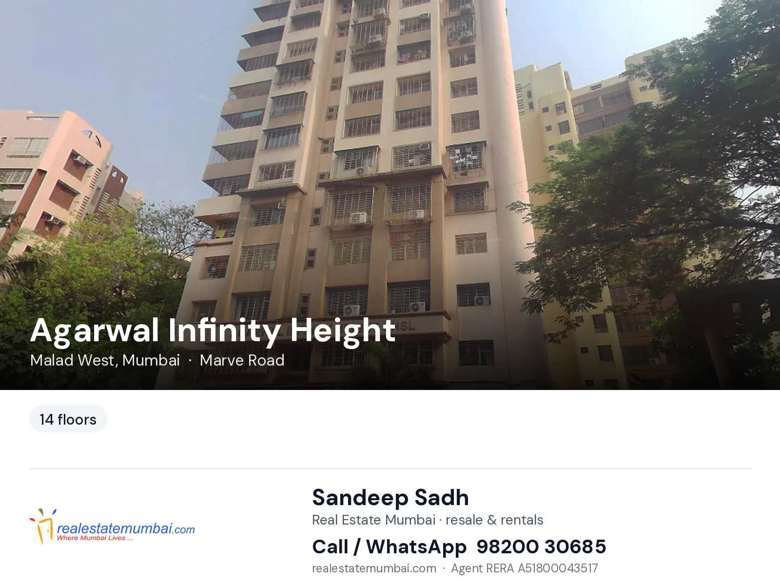 Agarwal Infinity Height, Malad West, Mumbai — flats | Real Estate Mumbai, Sandeep Sadh 98200 30685