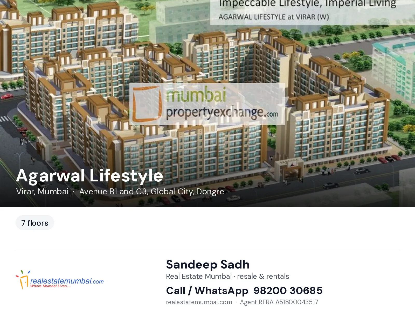 Agarwal Lifestyle, Virar, Mumbai — flats | Real Estate Mumbai, Sandeep Sadh 98200 30685