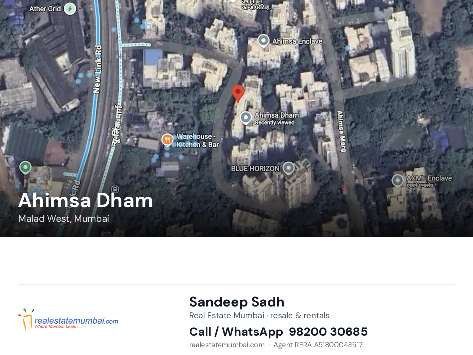 Ahimsa Dham, Malad West, Mumbai — flats | Real Estate Mumbai, Sandeep Sadh 98200 30685