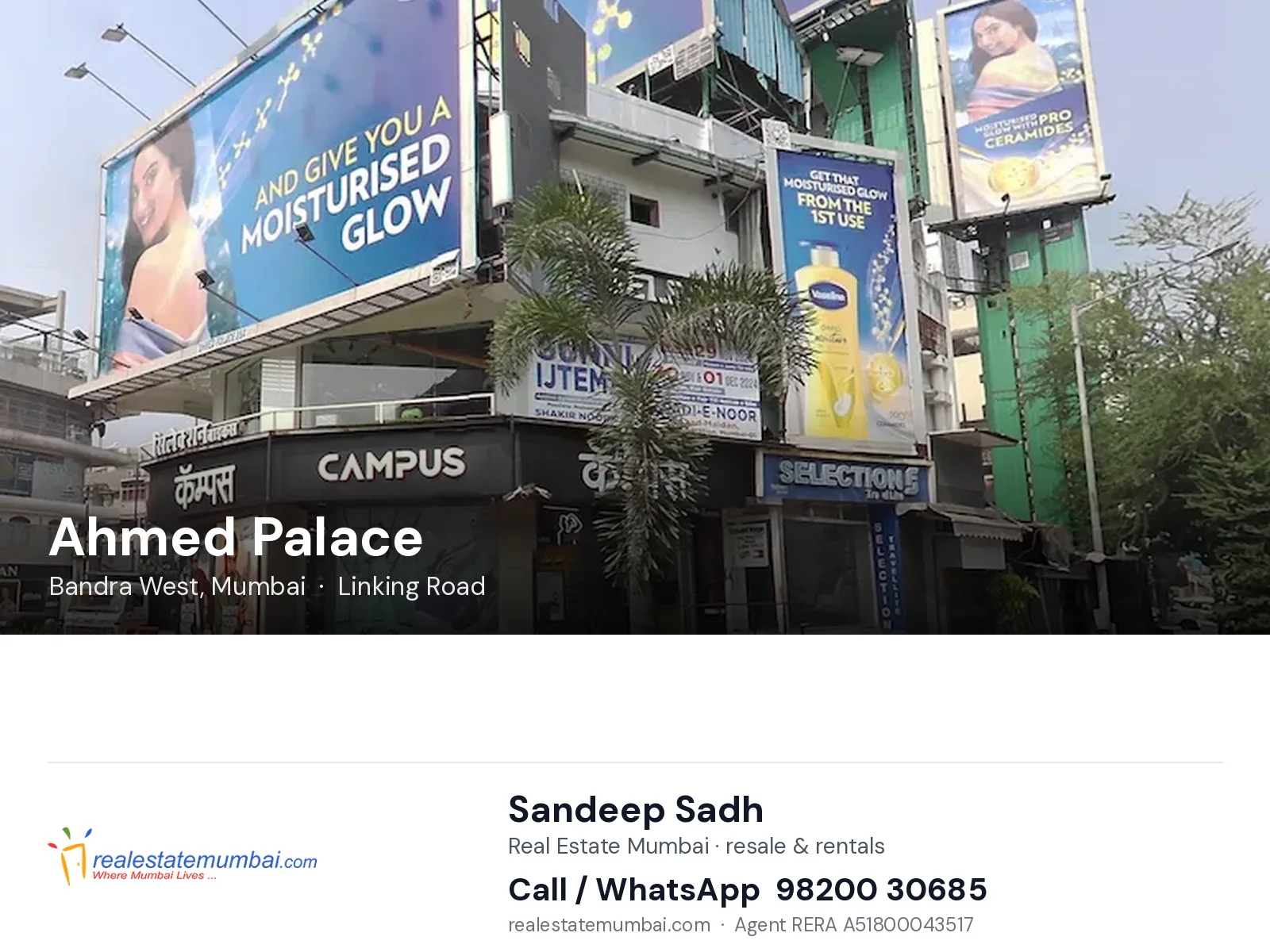 Ahmed Palace, Bandra West, Mumbai — flats | Real Estate Mumbai, Sandeep Sadh 98200 30685