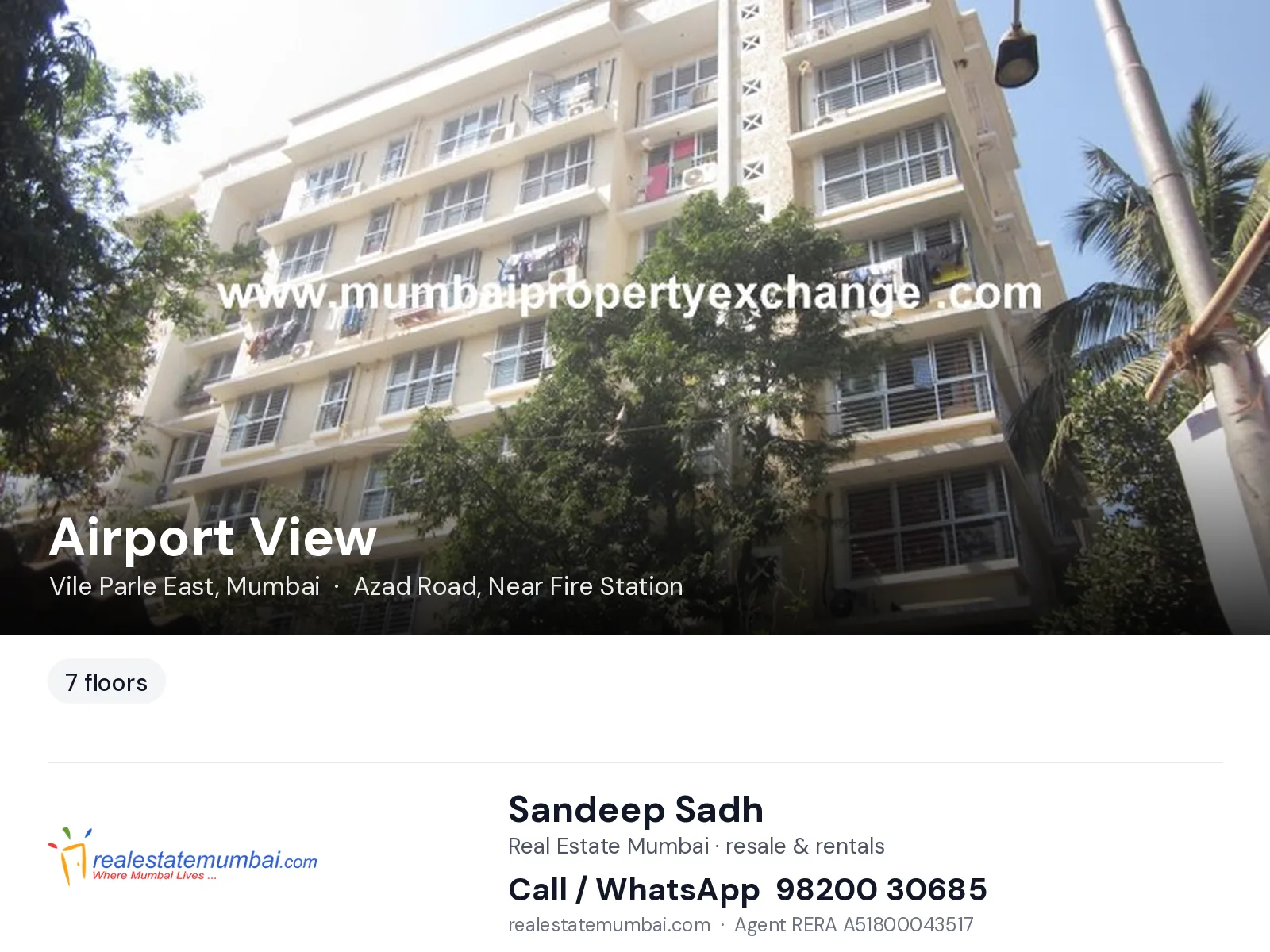 Airport View, Vile Parle East, Mumbai — flats | Real Estate Mumbai, Sandeep Sadh 98200 30685