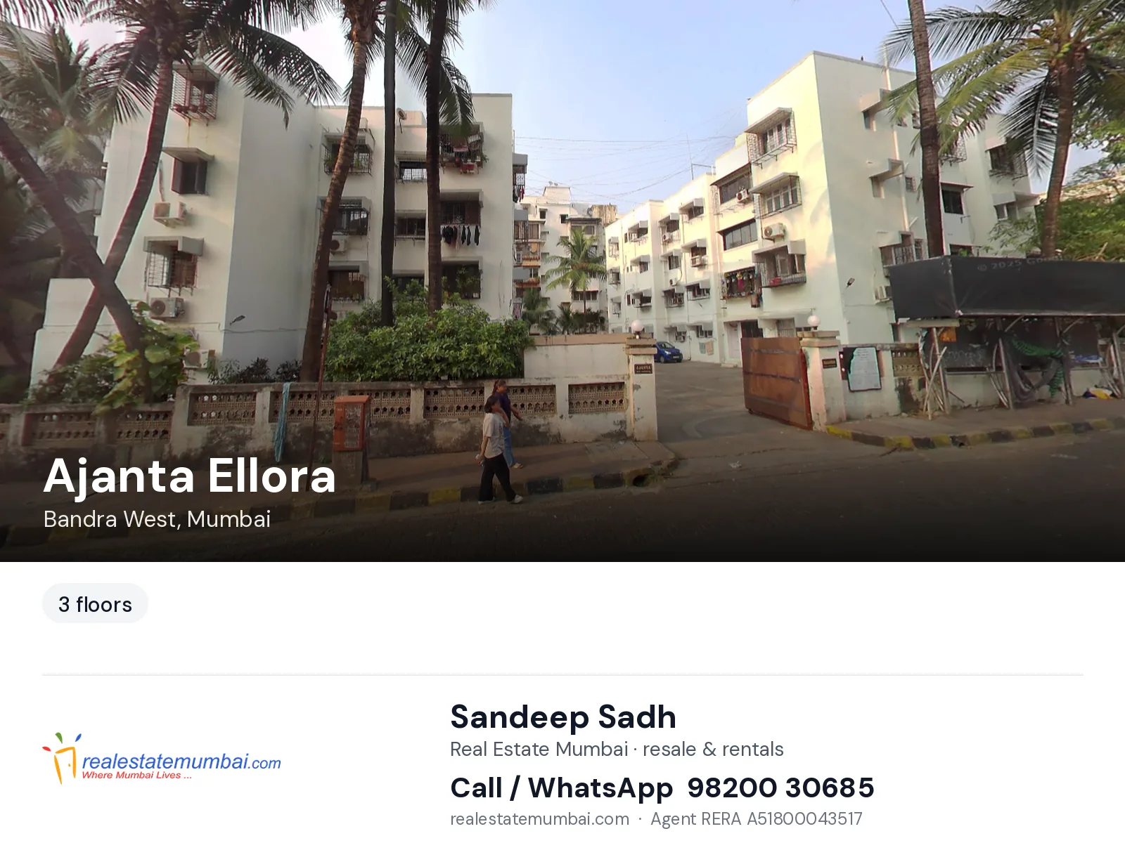 Ajanta Ellora, Bandra West, Mumbai — flats | Real Estate Mumbai, Sandeep Sadh 98200 30685