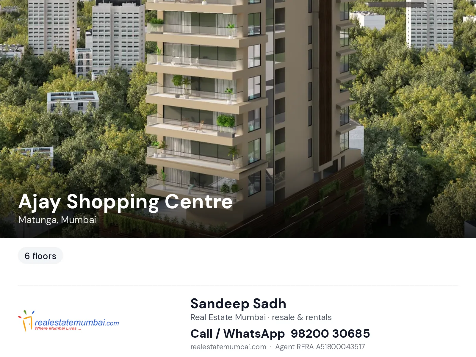 Ajay Shopping Centre, Matunga, Mumbai — flats | Real Estate Mumbai, Sandeep Sadh 98200 30685