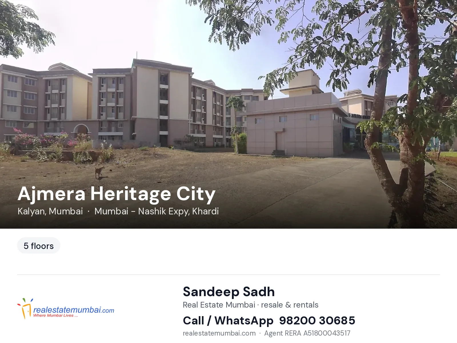 Ajmera Heritage City, Kalyan, Mumbai — flats | Real Estate Mumbai, Sandeep Sadh 98200 30685