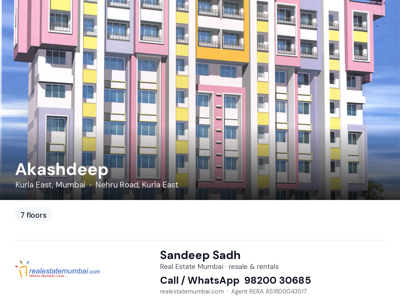 Akashdeep, Kurla East, Mumbai — flats | Real Estate Mumbai, Sandeep Sadh 98200 30685