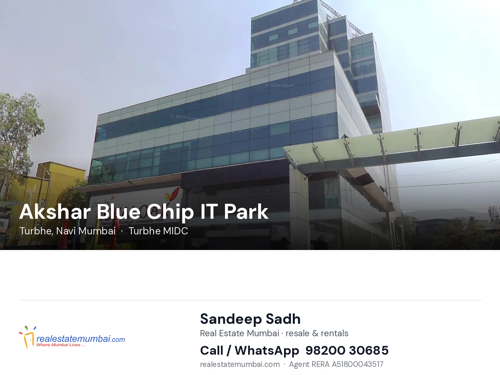 Akshar Blue Chip IT Park, Turbhe, Navi Mumbai — flats | Real Estate Mumbai, Sandeep Sadh 98200 30685