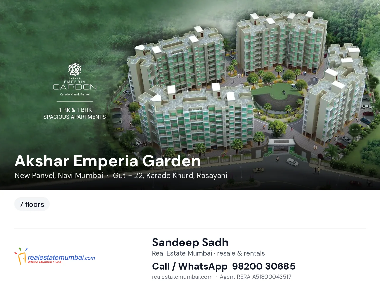 Akshar Emperia Garden, New Panvel, Navi Mumbai — flats | Real Estate Mumbai, Sandeep Sadh 98200 30685