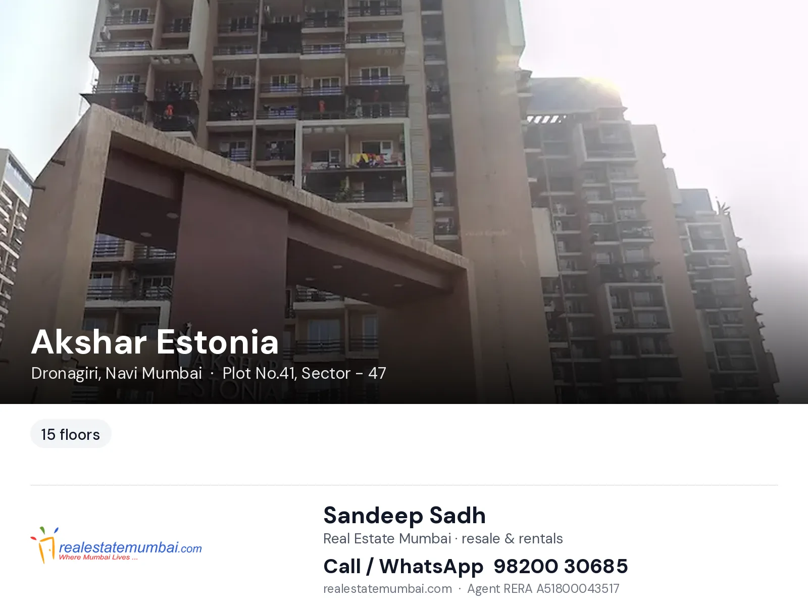 Akshar Estonia, Dronagiri, Navi Mumbai — flats | Real Estate Mumbai, Sandeep Sadh 98200 30685