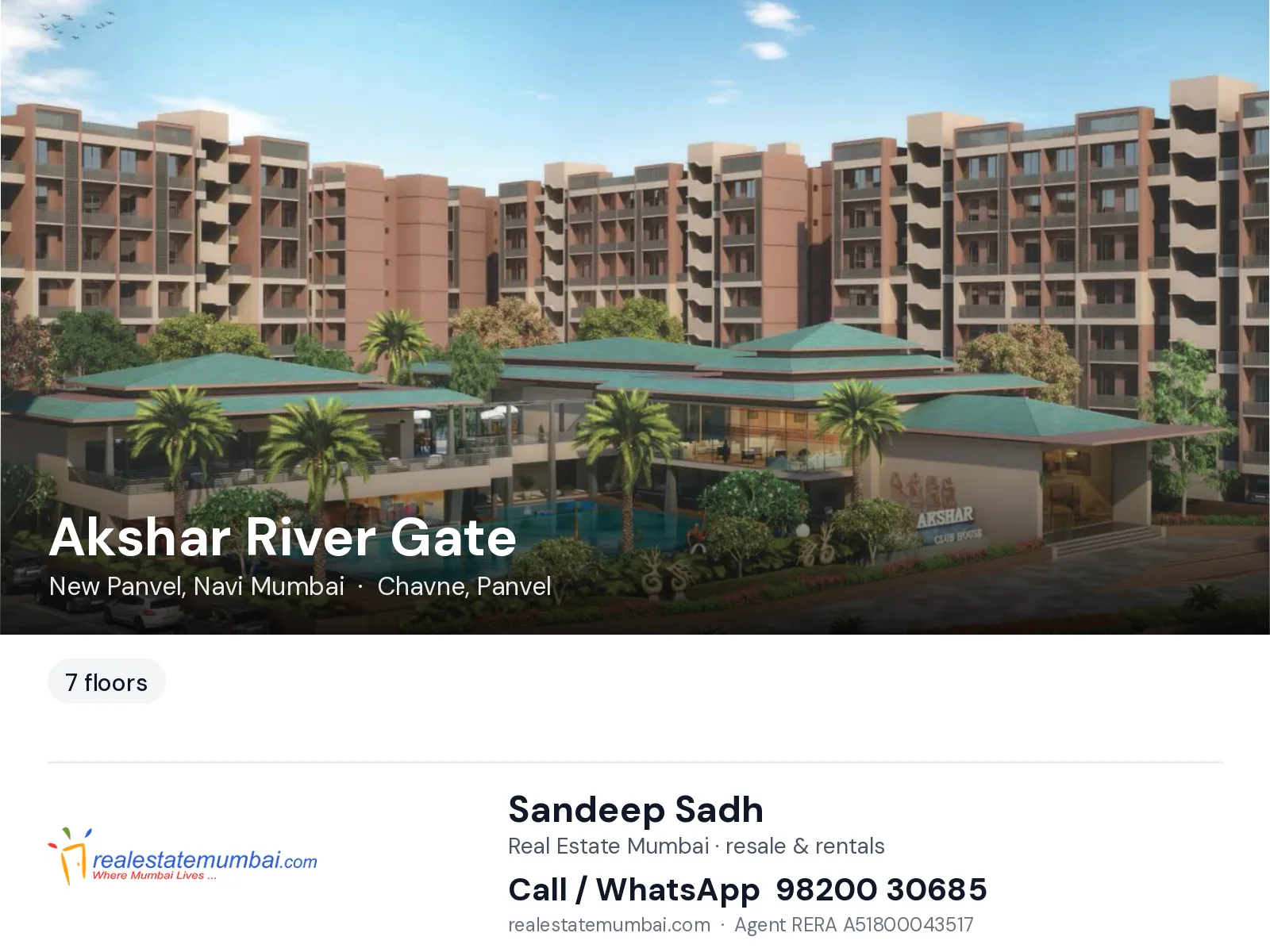 Akshar River Gate, New Panvel, Navi Mumbai — flats | Real Estate Mumbai, Sandeep Sadh 98200 30685