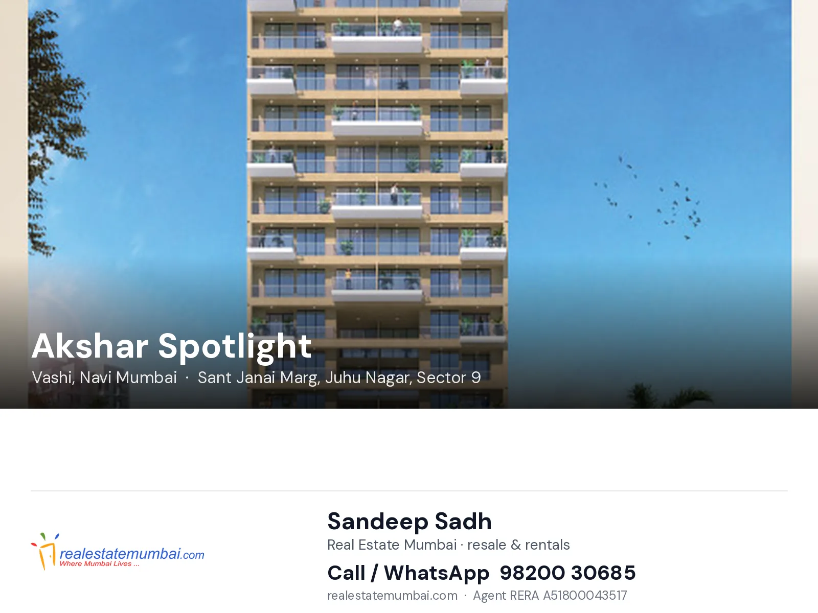 Akshar Spotlight, Vashi, Navi Mumbai — flats | Real Estate Mumbai, Sandeep Sadh 98200 30685