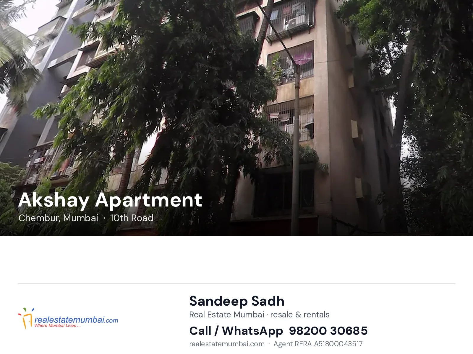 Akshay Apartment, Chembur, Mumbai — flats | Real Estate Mumbai, Sandeep Sadh 98200 30685