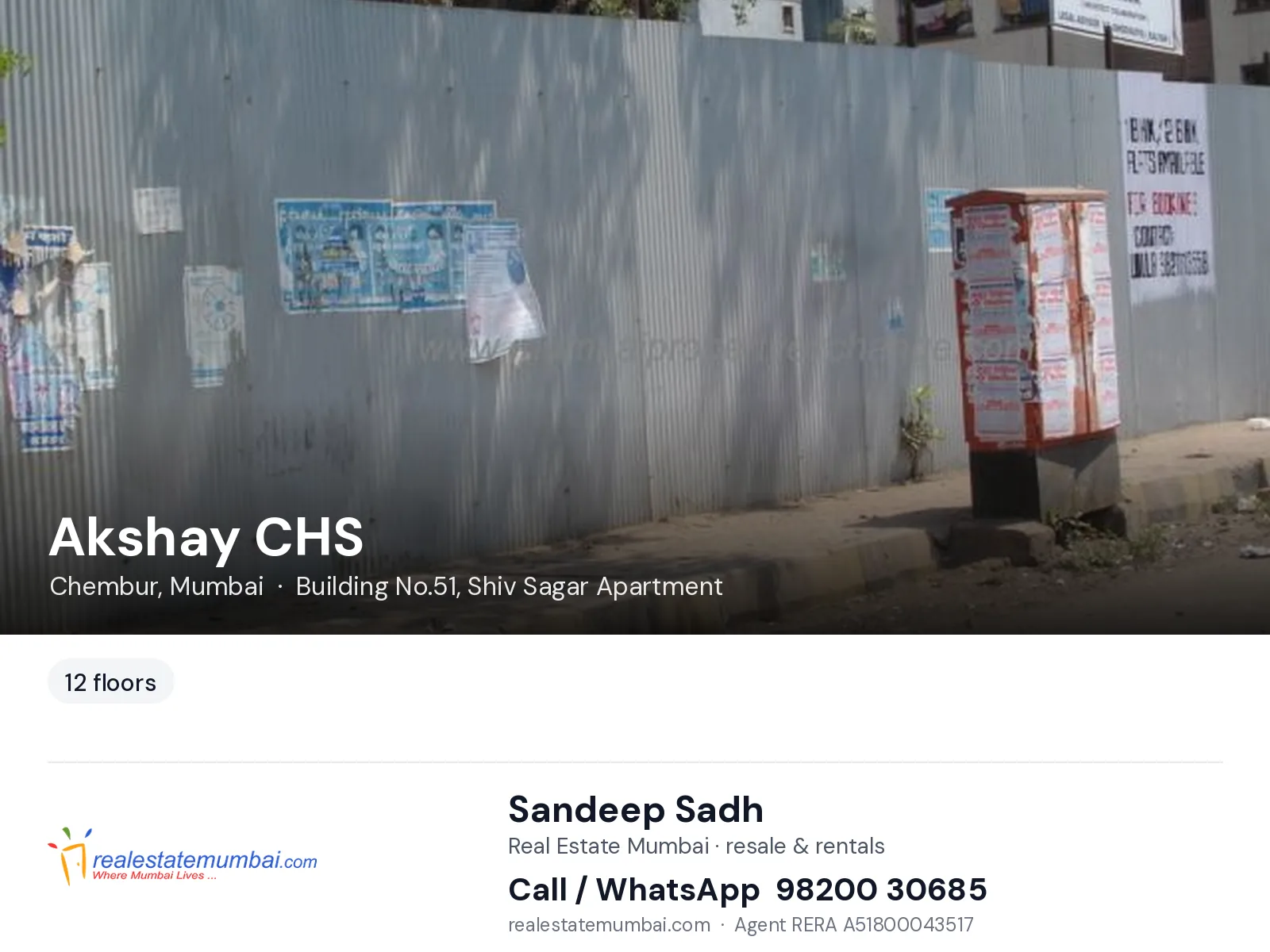 Akshay CHS, Chembur, Mumbai — flats | Real Estate Mumbai, Sandeep Sadh 98200 30685